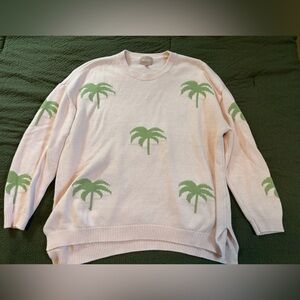 Show Me Your MuMu Light Pink Palm Tree Sweater